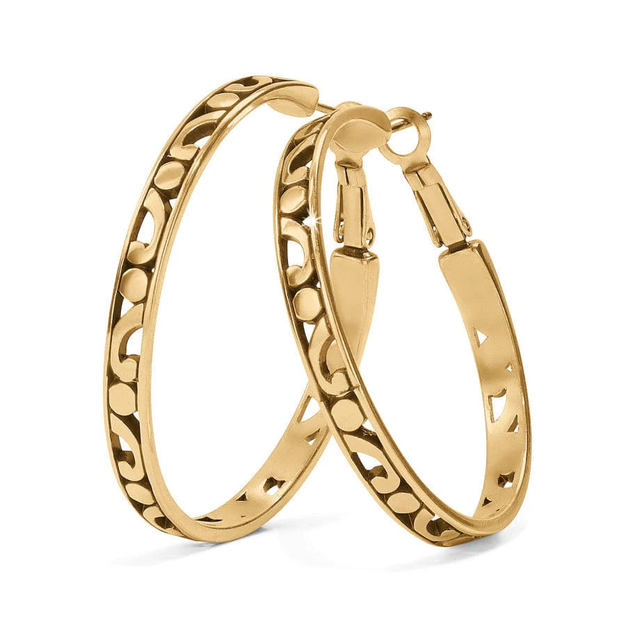 Brighton Golden Contempo Large Hoop Earrings