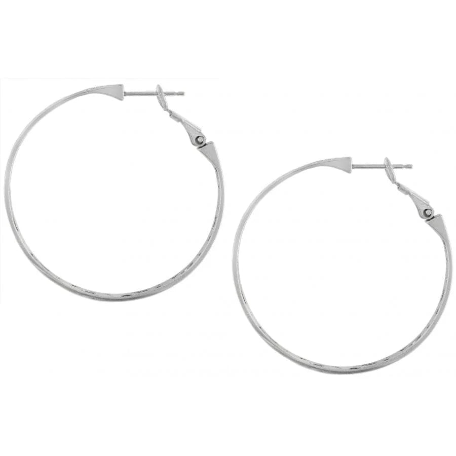 Brighton Silver Contempo Large Hoop Earrings