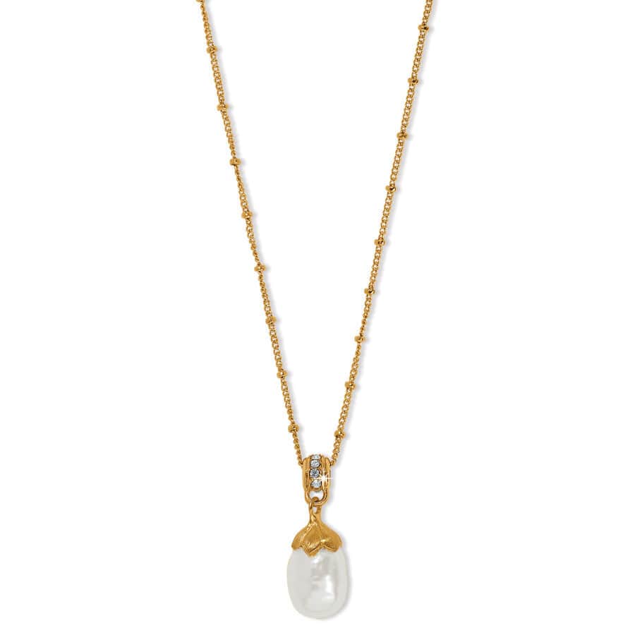 Brighton Everbloom Gold Pearl Drop Necklace