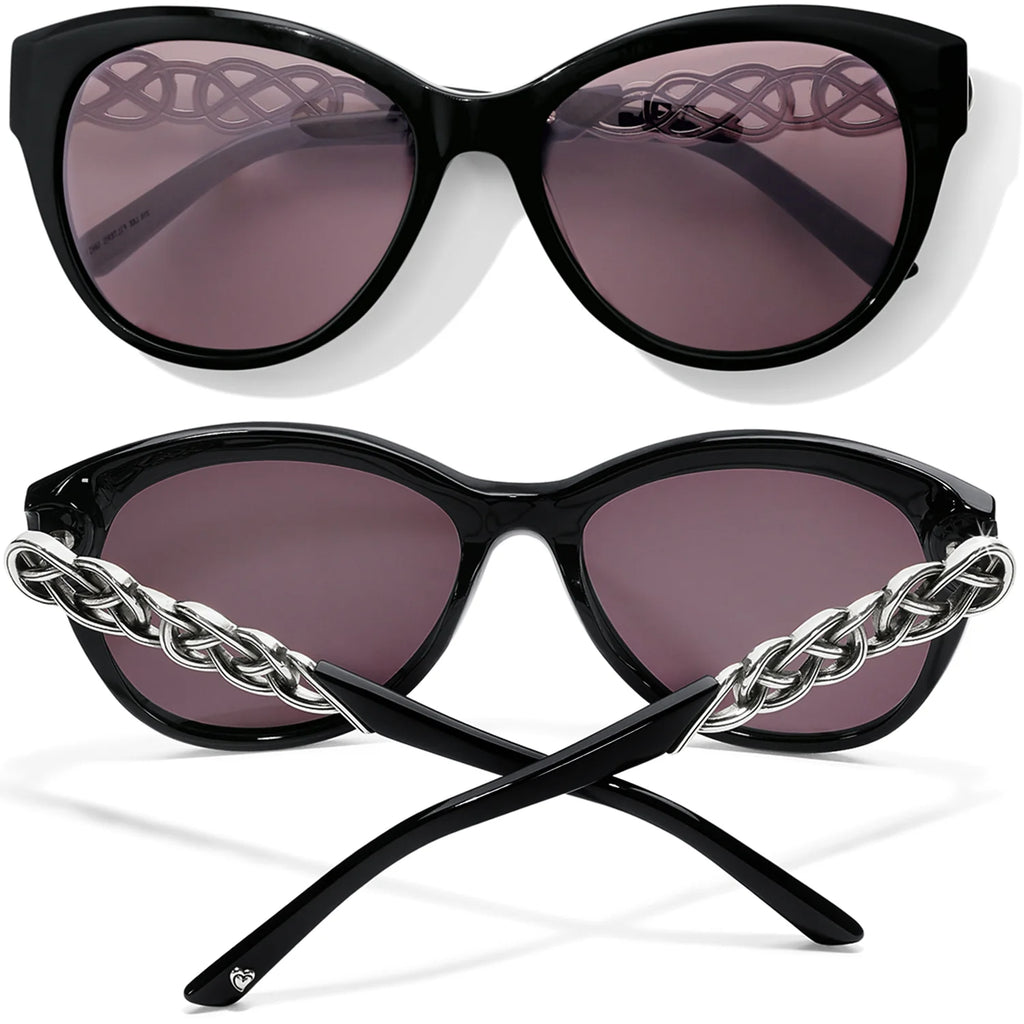 Brighton Black Interlok Braid Sunglasses