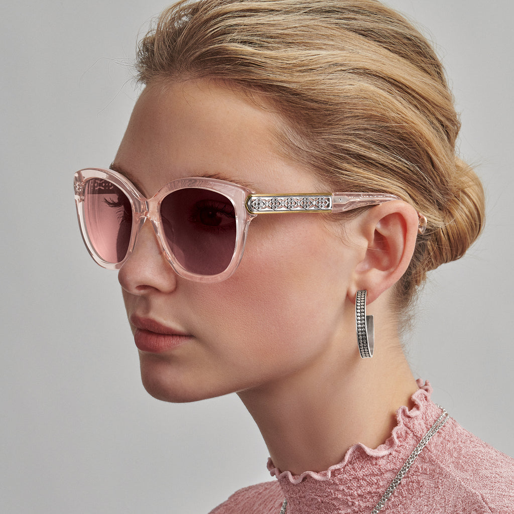 Model wearing Brighton Intrigue Rosewater sunglasses