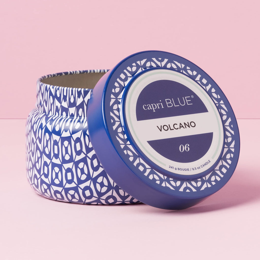 Capri Blue Volcano Printed Travel Tin, 8.5 oz