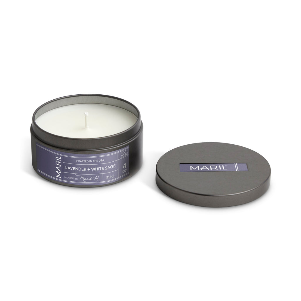 Demdaco MARIL Lavender + White Sage 4 oz Travel Candle