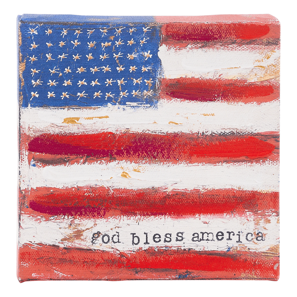 God Bless America Flag Canvas