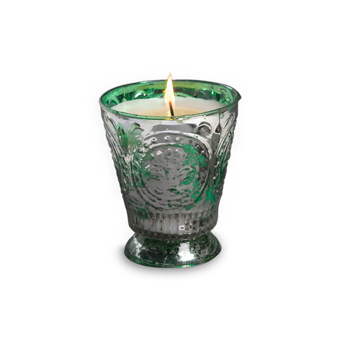 Himalayan Handmade Candles Fleur de Lys Candle Green Tumbler Parsons