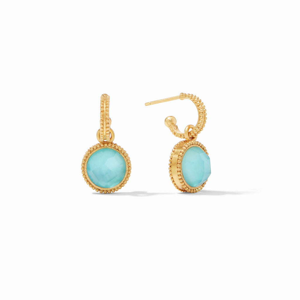 Iridescent Bahamian Blue earrings