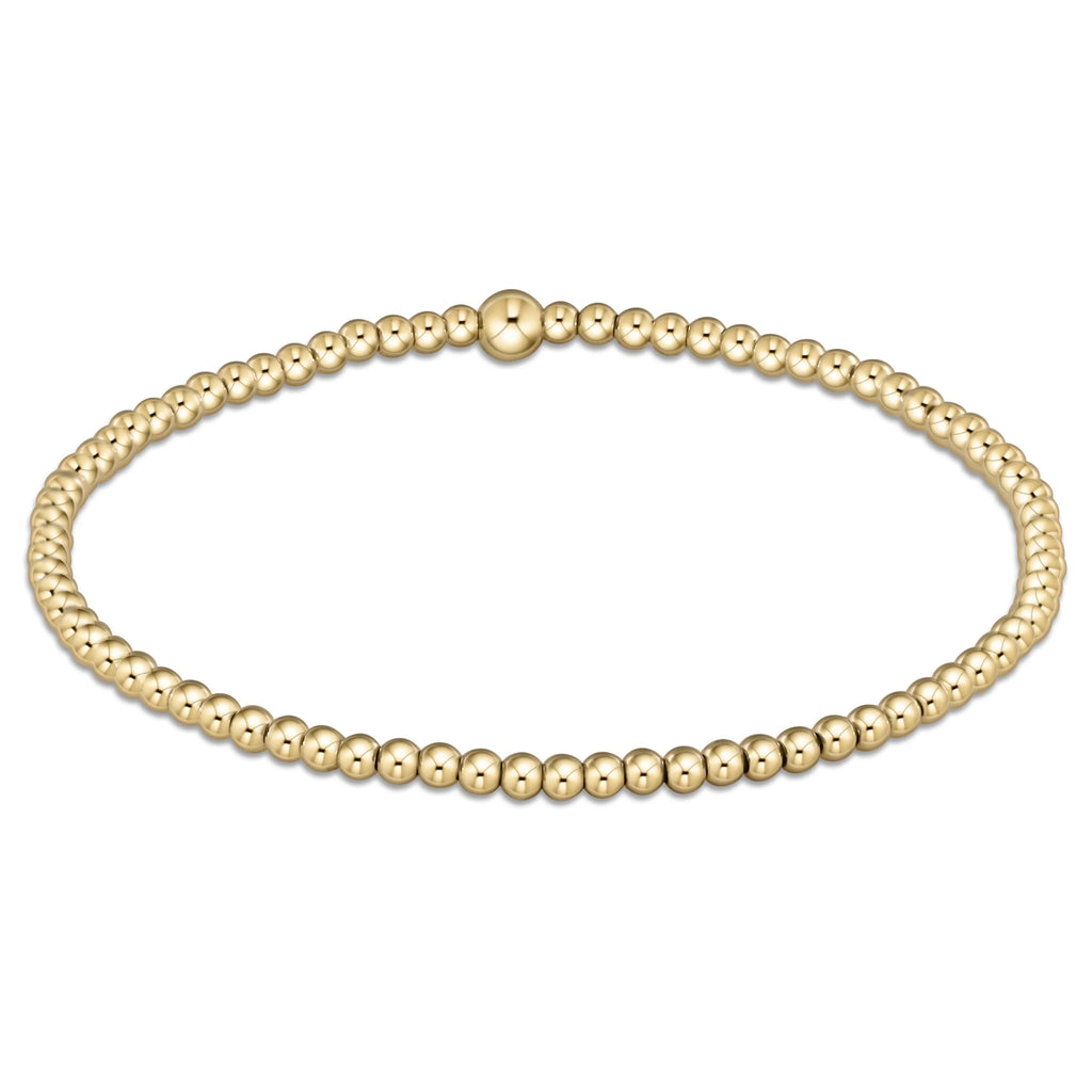 eNewton Design Classic Gold 2.5mm Bead Bracelet