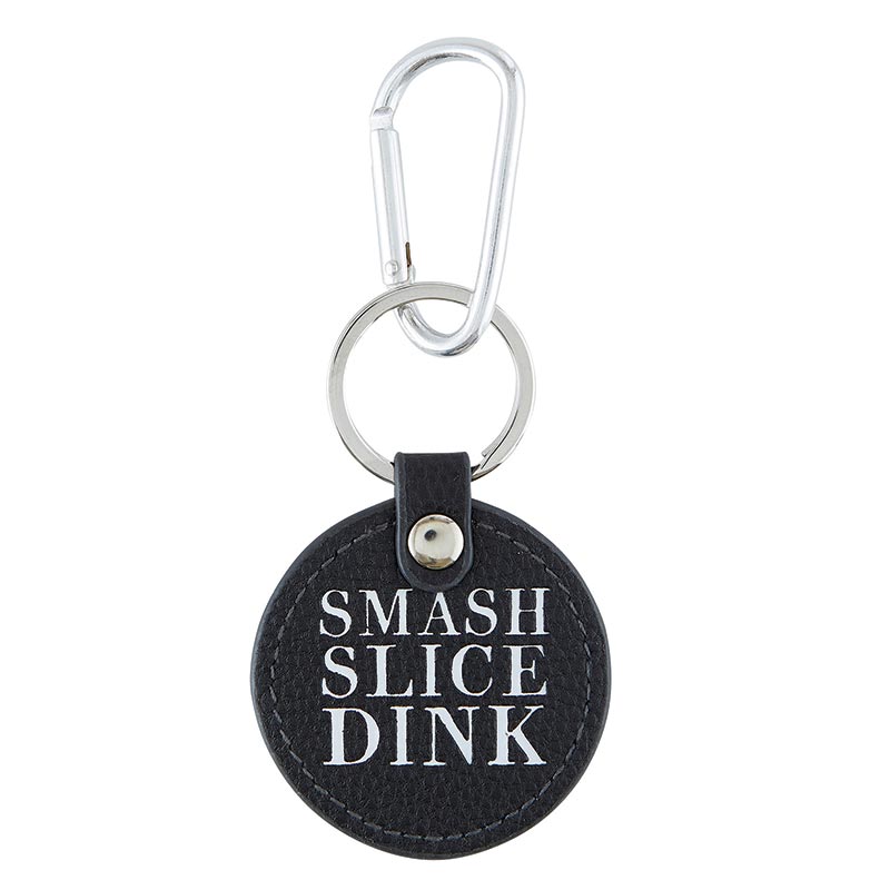 Santa Barbara Design Studio Round Leather Keychain - Smash Slice Dink