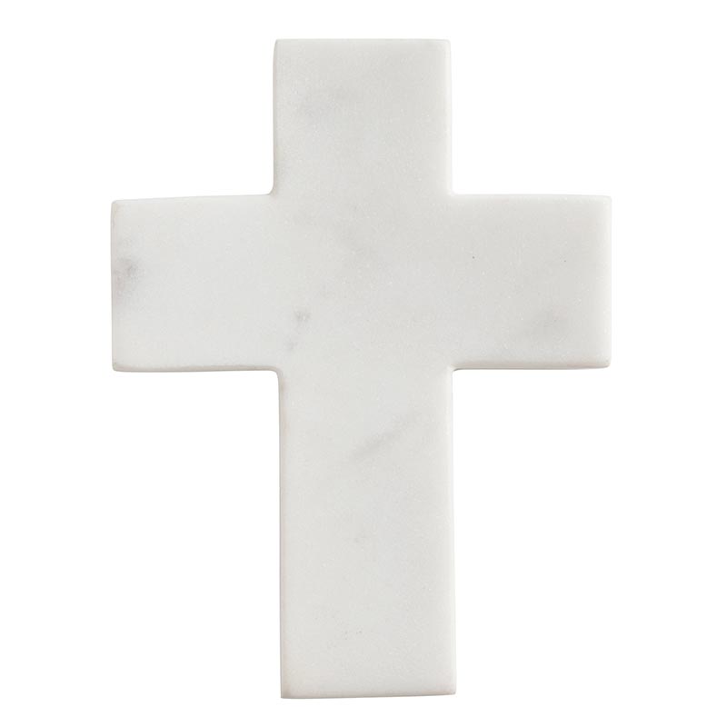 47th & Main White Marble Cross