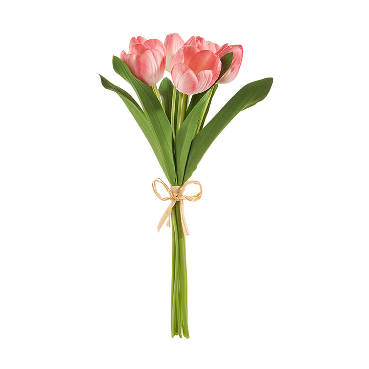 15" Real Touch Pink Tulip Bundle