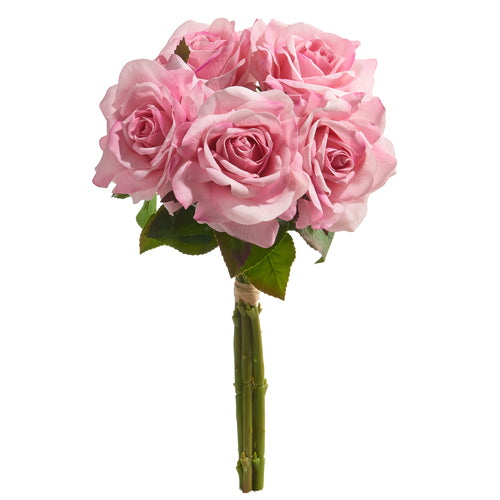 17" Real Touch Pink Rose Bundle