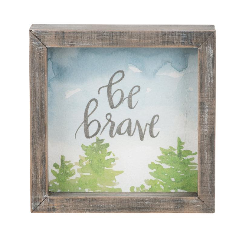 Be Brave Framed Watercolor