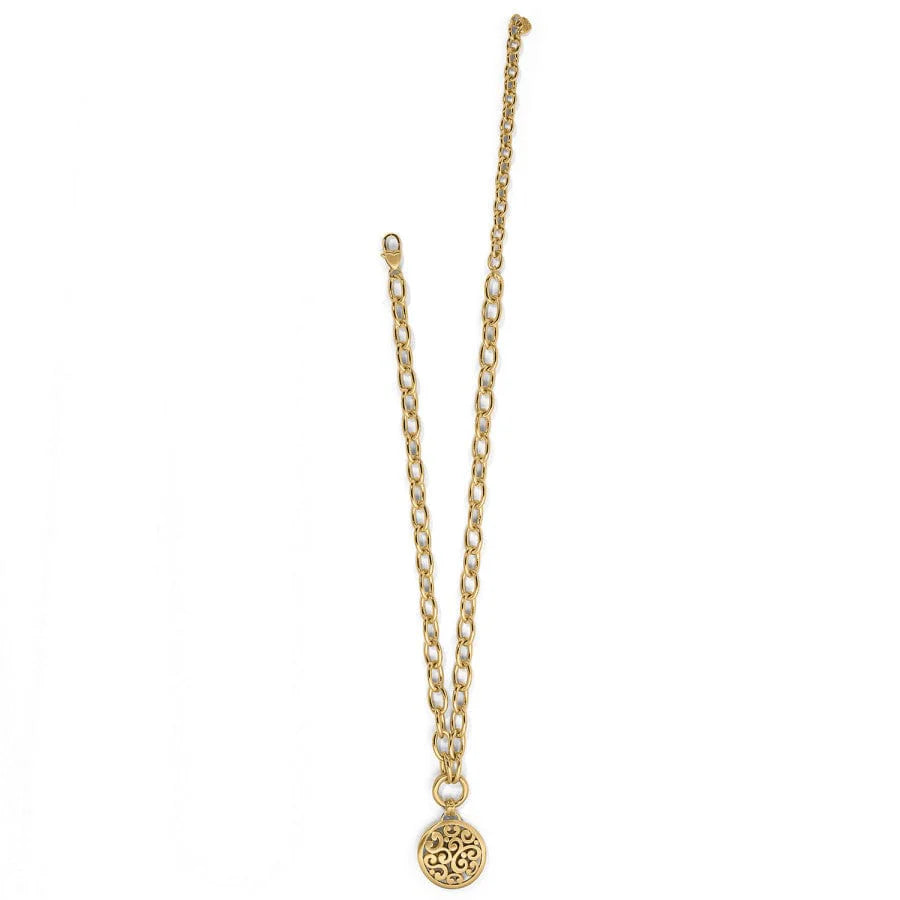 Brighton Contempo Medallion Charm Necklace in Gold