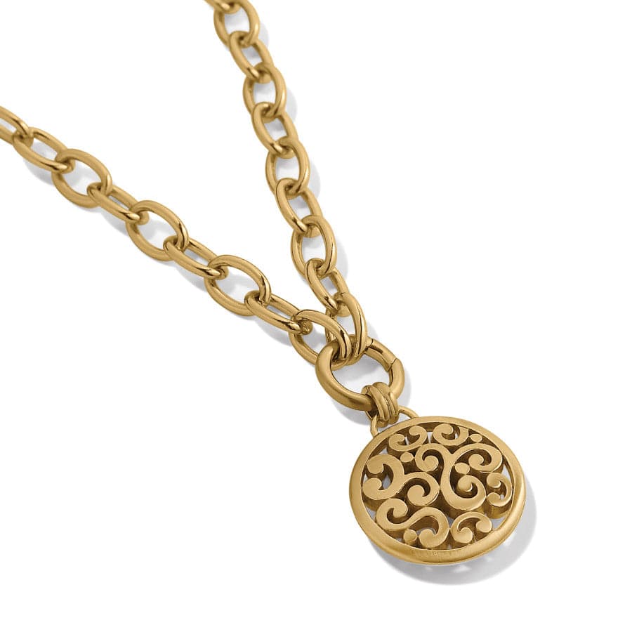 Brighton Contempo Medallion Charm Necklace in Gold