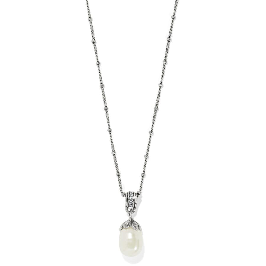 Brighton Everbloom Silver Pearl Drop Necklace