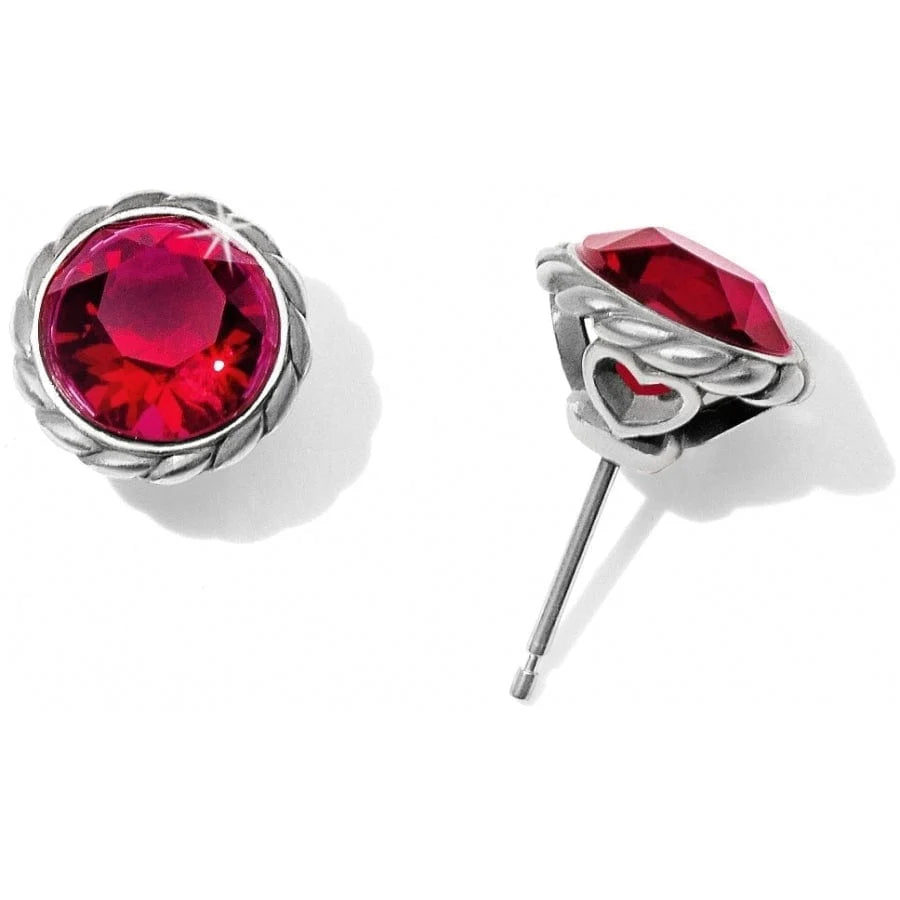 Brighton Iris Stud Earrings in Ruby