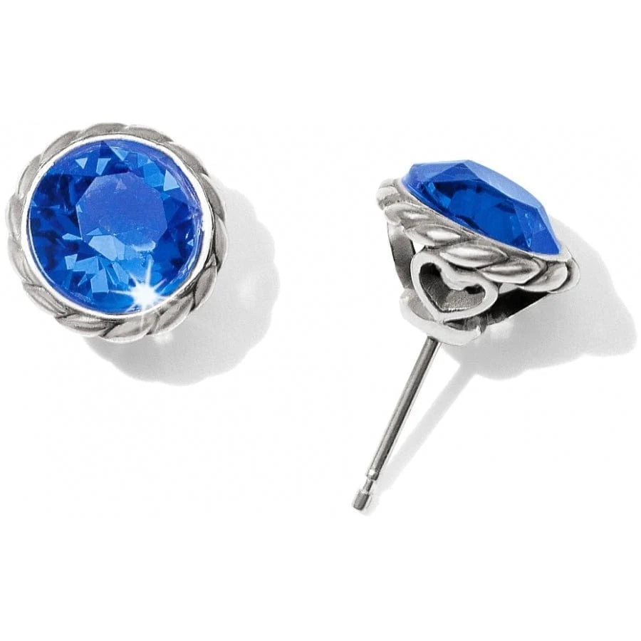 Brighton Iris Stud Earrings in Sapphire