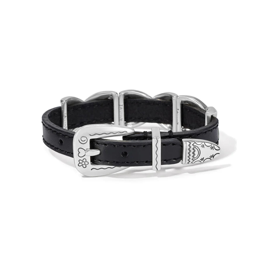 Brighton Kriss Kross Etched Bandit Bracelet in Black