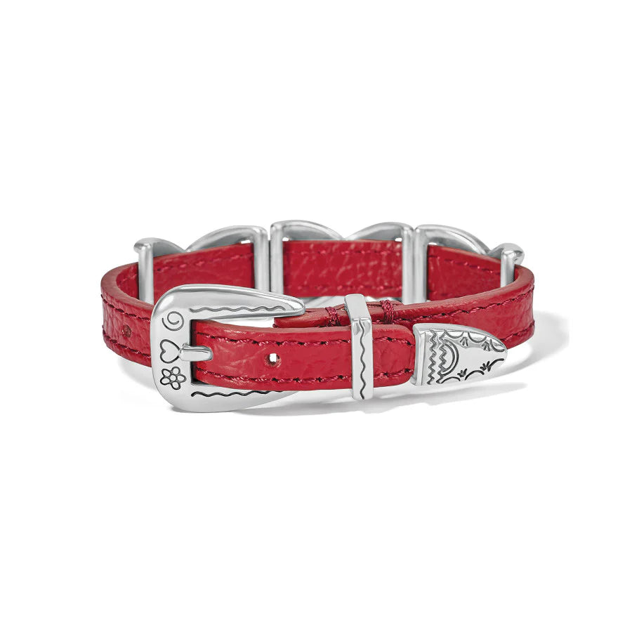 Brighton Kriss Kross Etched Bandit Bracelet in Lipstick