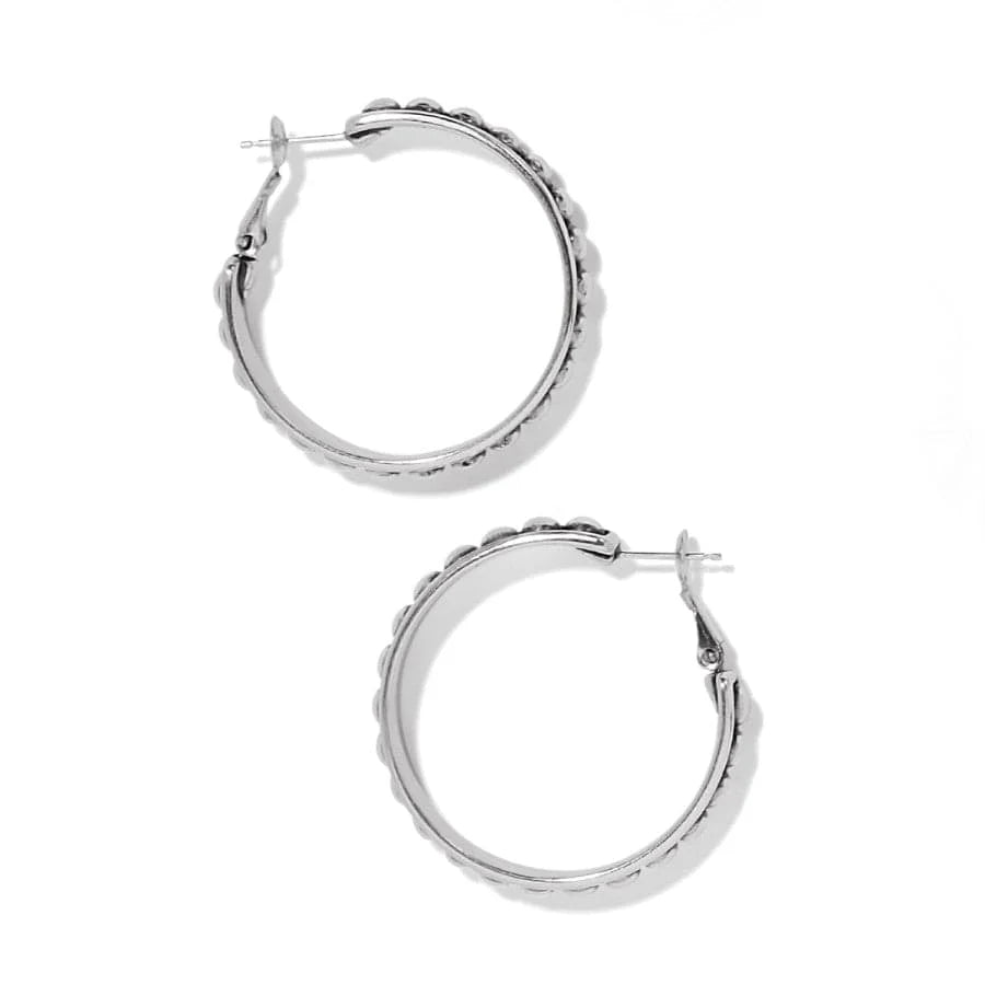 Brighton Pretty Tough Stud Large Leverback Hoop Earrings