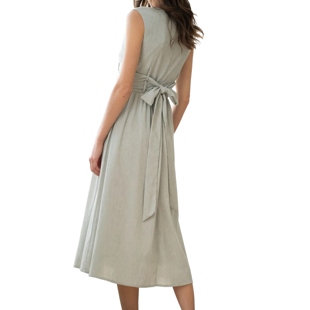 Elle Grey Tessa Flair Dress in Cloudy Gray Color