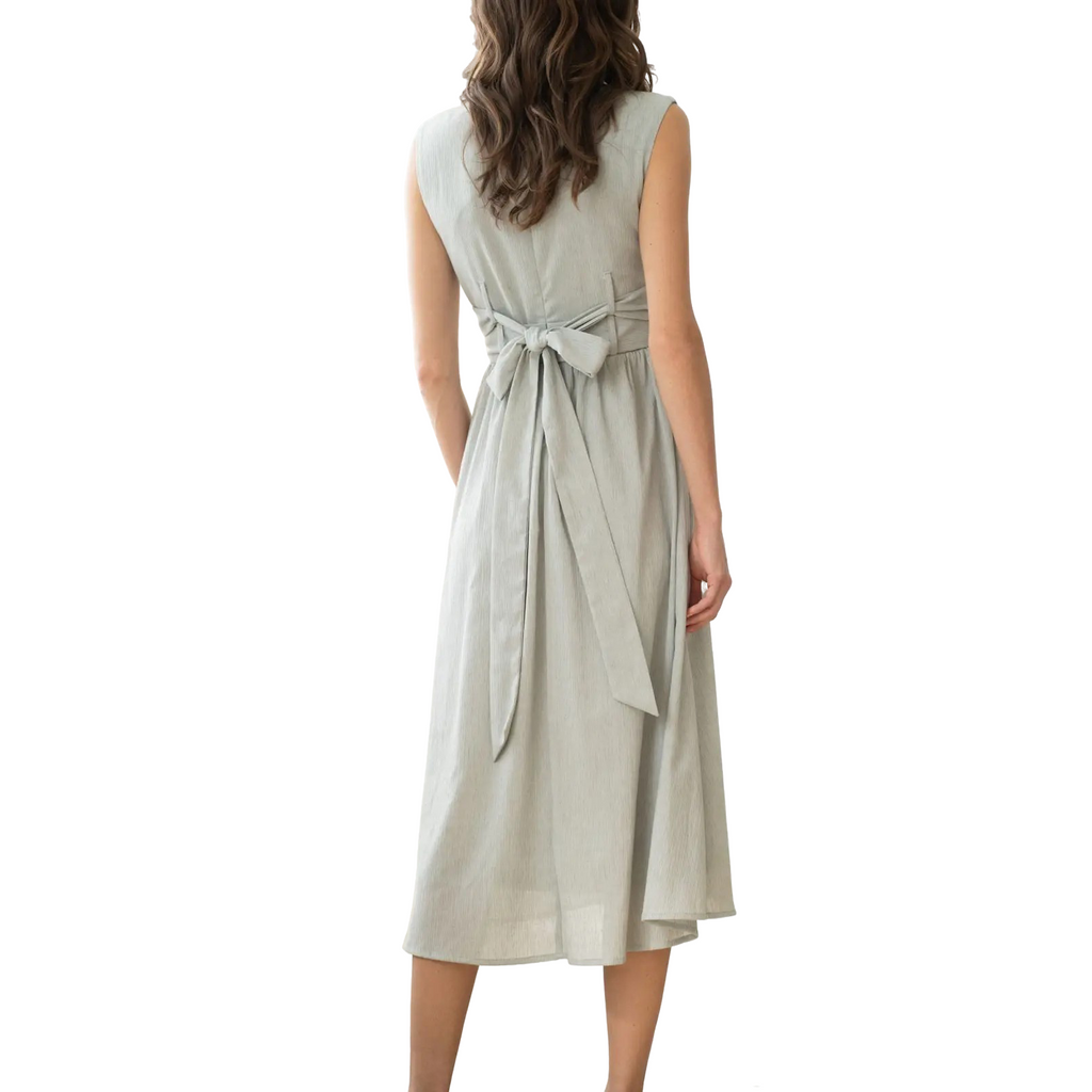 Elle Grey Tessa Flair Dress in Cloudy Gray Color