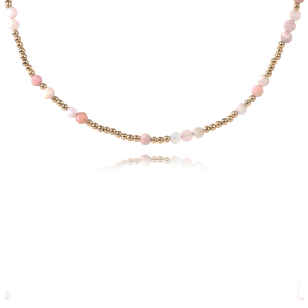 eNewton Design 15" Choker Hope Unwritten Gemstone - Pink Opal