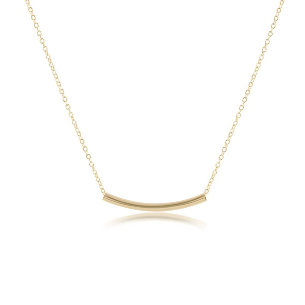 eNewton Design 16" Necklace Gold - Bliss Bar Small Gold