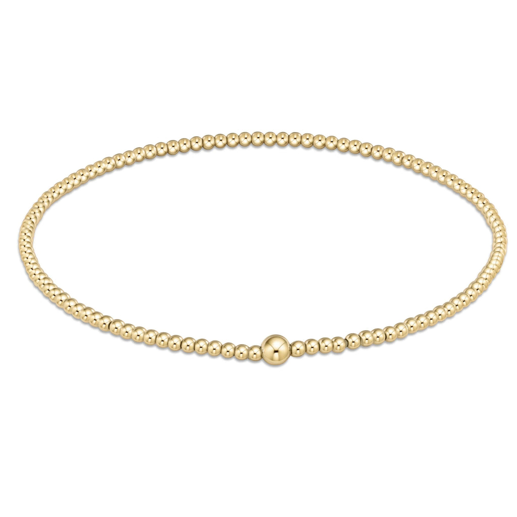 eNewton Design Classic Gold 2mm Bead Bangle