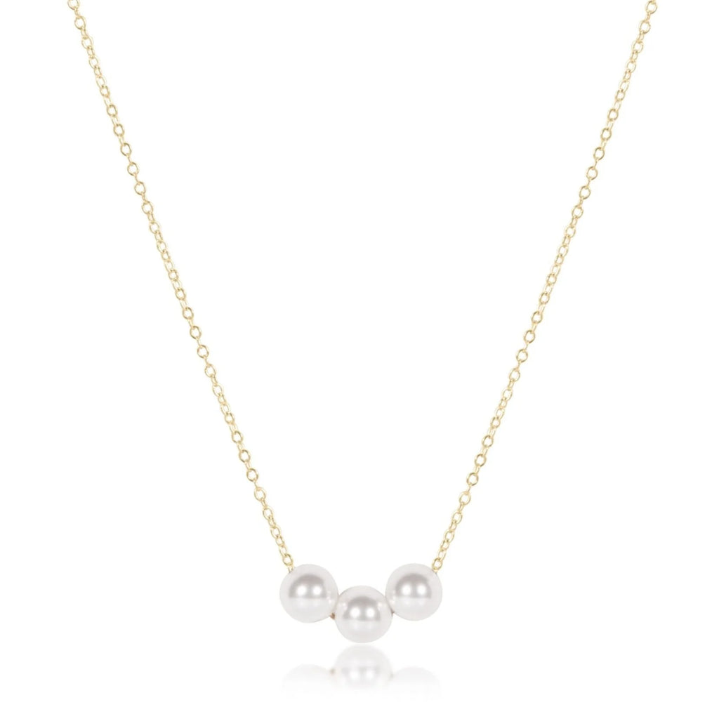eNewton Design Egirl 14" Necklace Gold- Joy Pearl