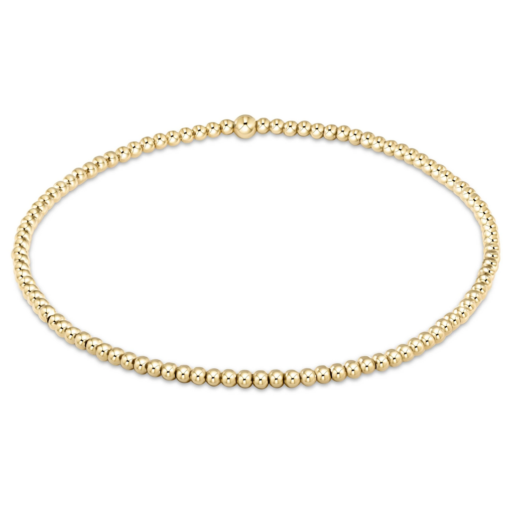 eNewton Design Egirl Classic Gold 2mm Bead Bracelet