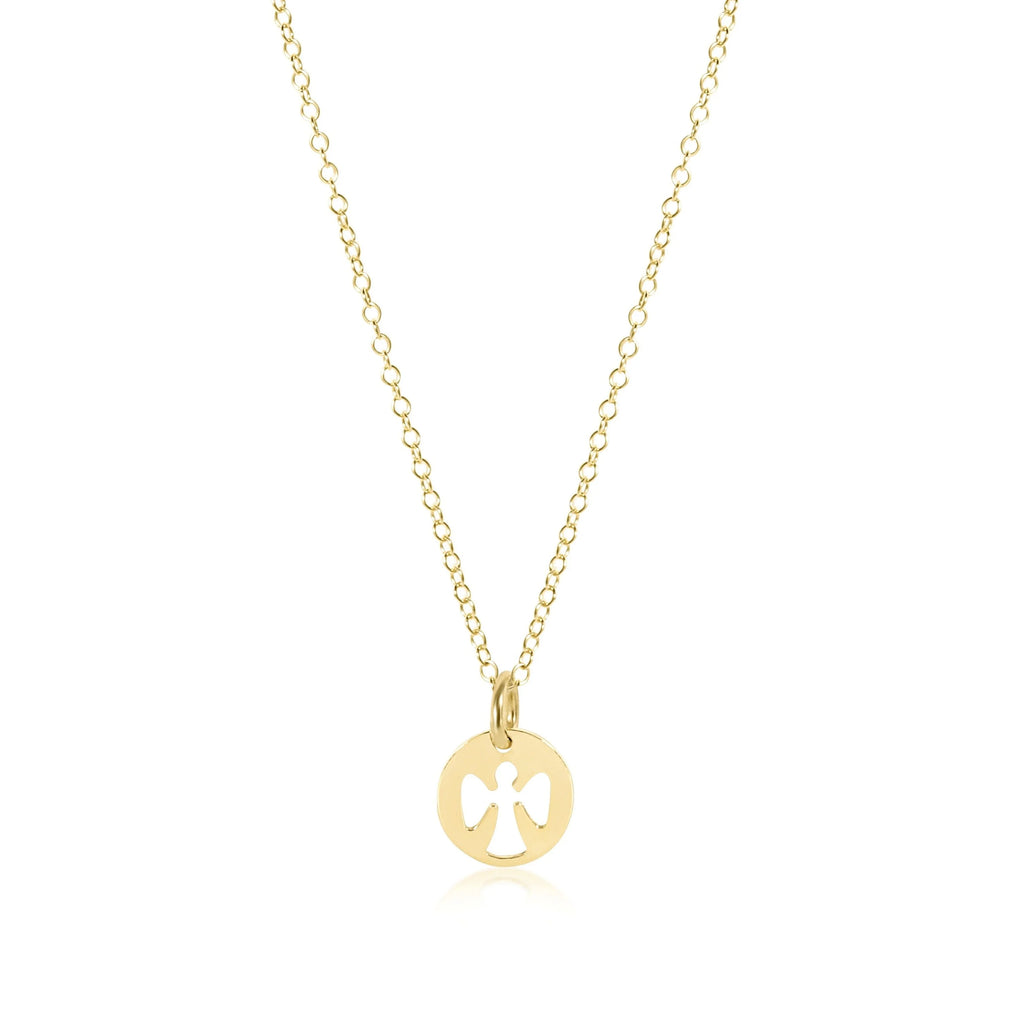 eNewton Design Egirl Guardian Angel Necklace Gold