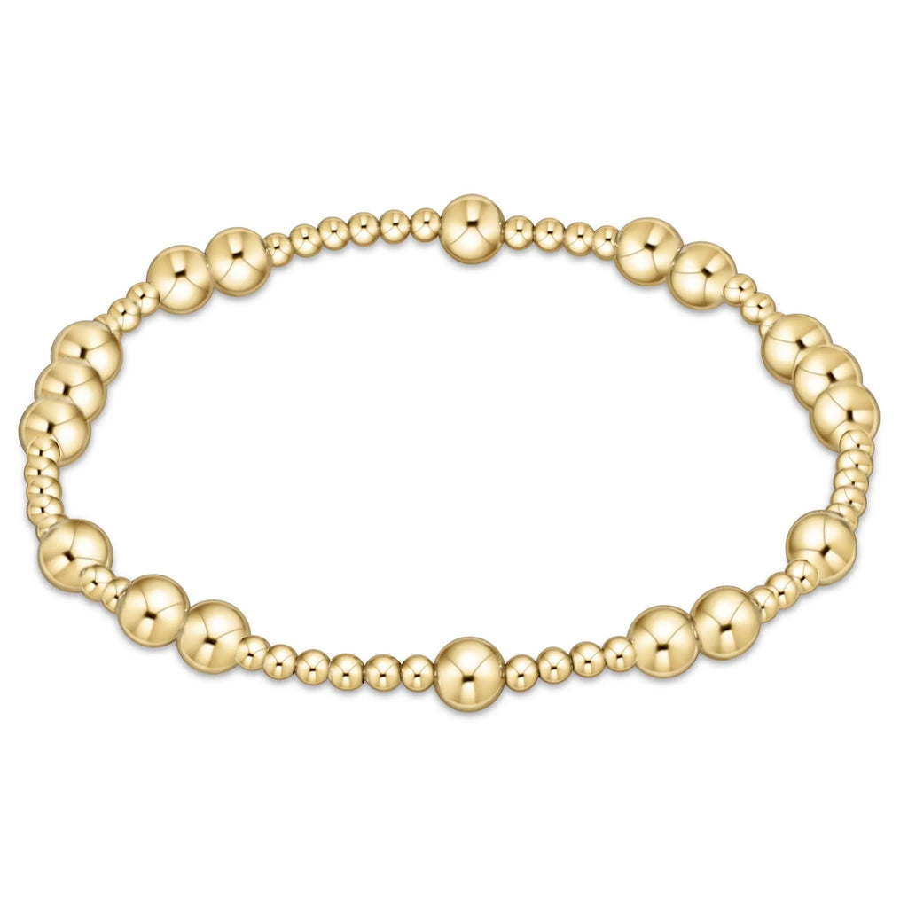eNewton Design Hope Unwritten 5mm Bead Bracelet - Gold