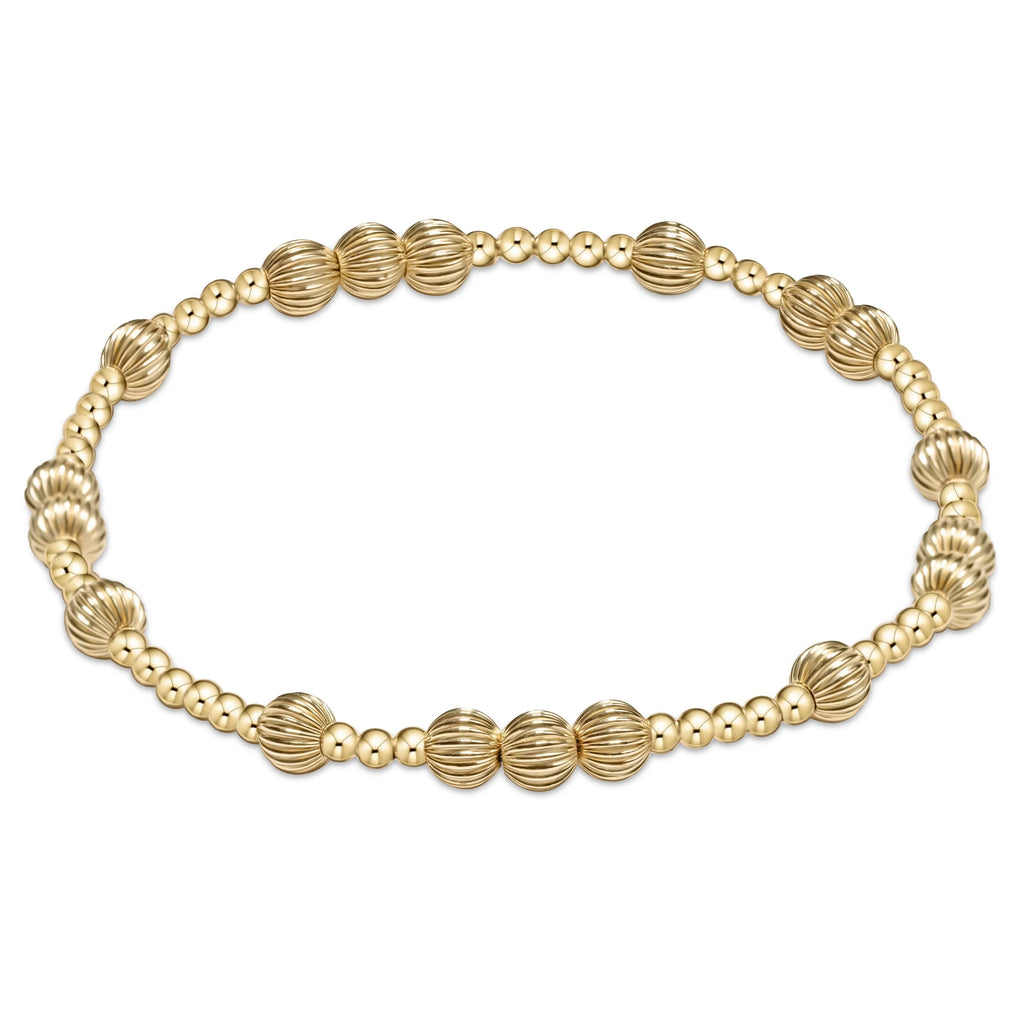 eNewton Design Hope Unwritten Dignity 5mm Bead Bracelet-Gold