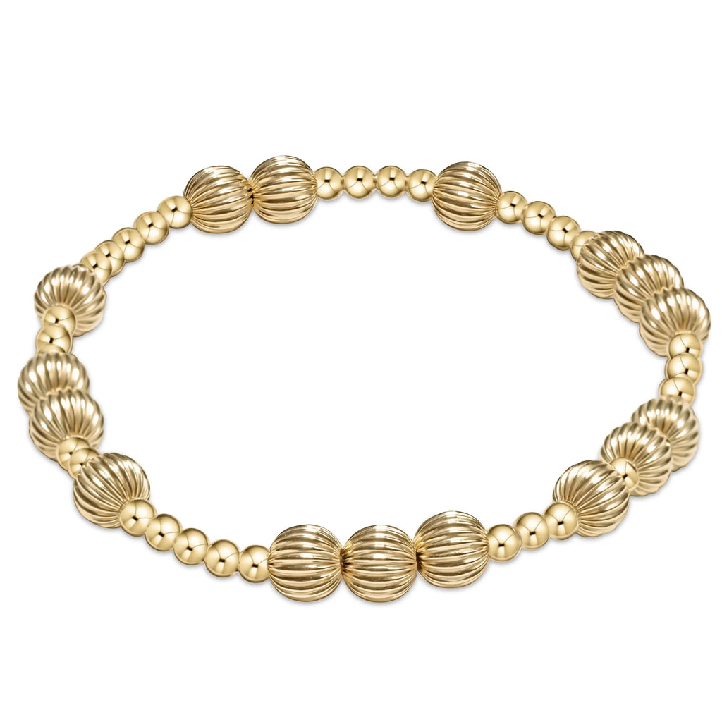 eNewton Design Hope Unwritten Dignity 6mm Bead Bracelet-Gold