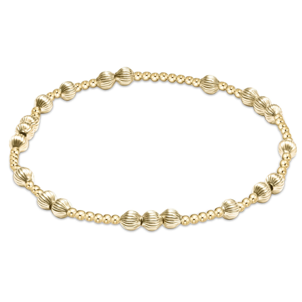 eNewton Design Hope Unwritten Dignity 4mm Bead Bracelet-Gold