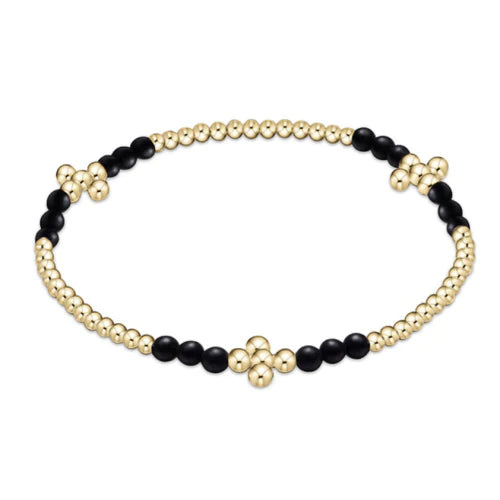 14K Real Solid Gold Beaded Pearls and Italian Balls Bracelet for Women