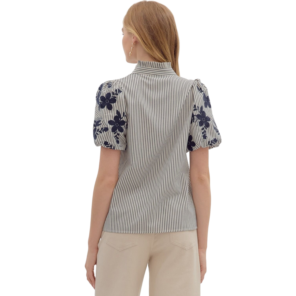 Entro Reese Blouse in Navy