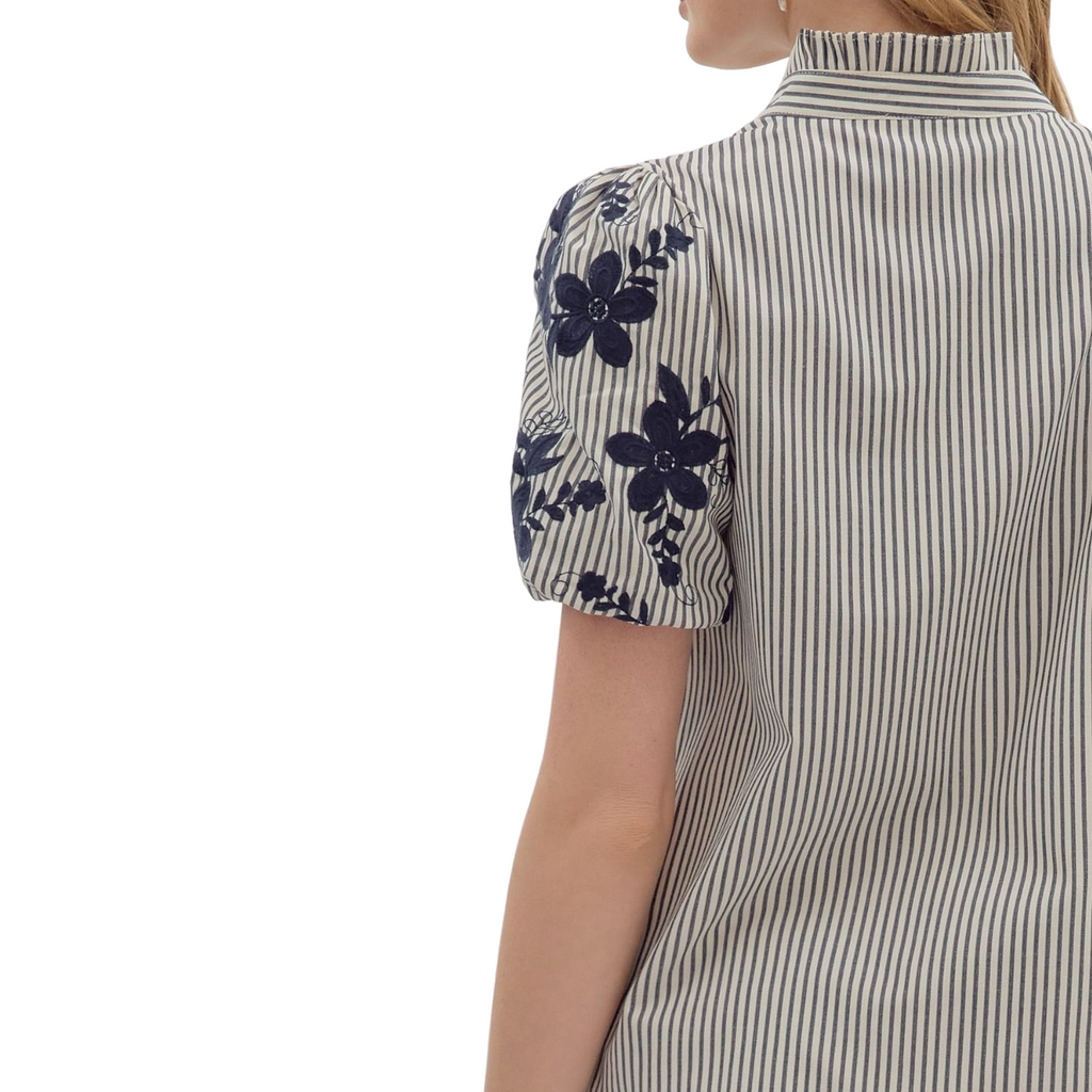 Entro Reese Blouse in Navy
