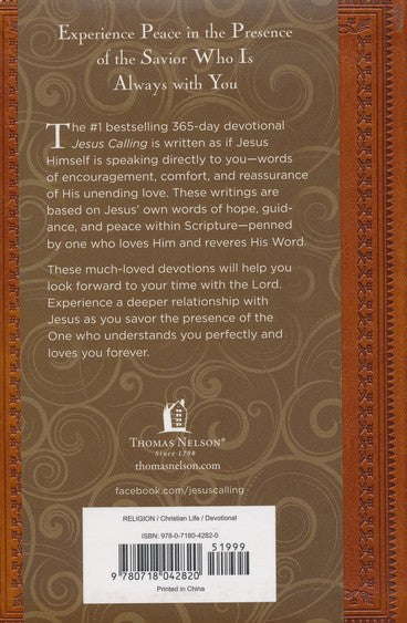 Jesus Calling - Deluxe Edition - Soft Leather-look, Brown
