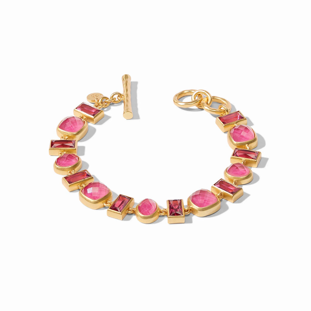 Julie Vos Antonia Tennis Bracelet in Iridescent Raspberry