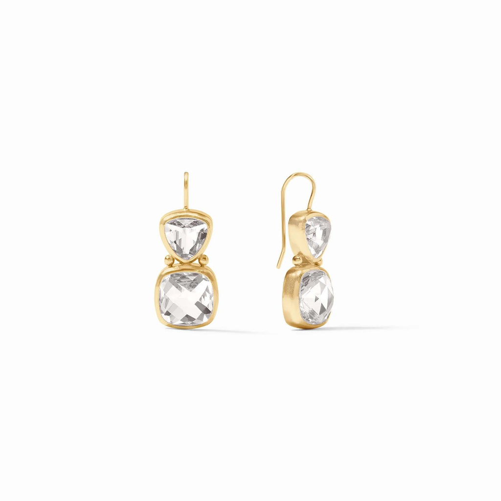 Julie Vos Aquitaine Earring in Clear Crystal