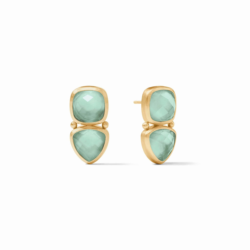 Julie Vos Aquitaine Midi Earring in Iridescent Aquamarine Blue