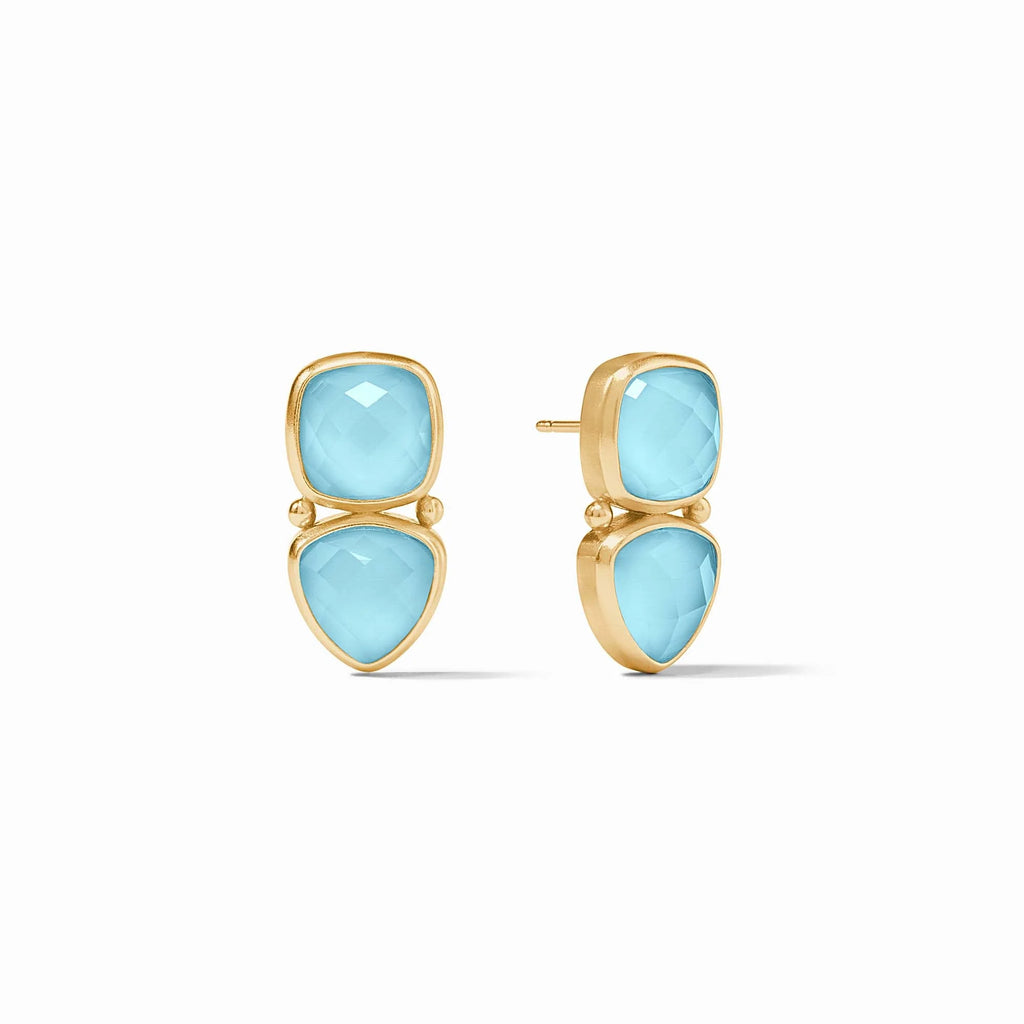 Julie Vos Aquitaine Midi Earring in Iridescent Capri Blue