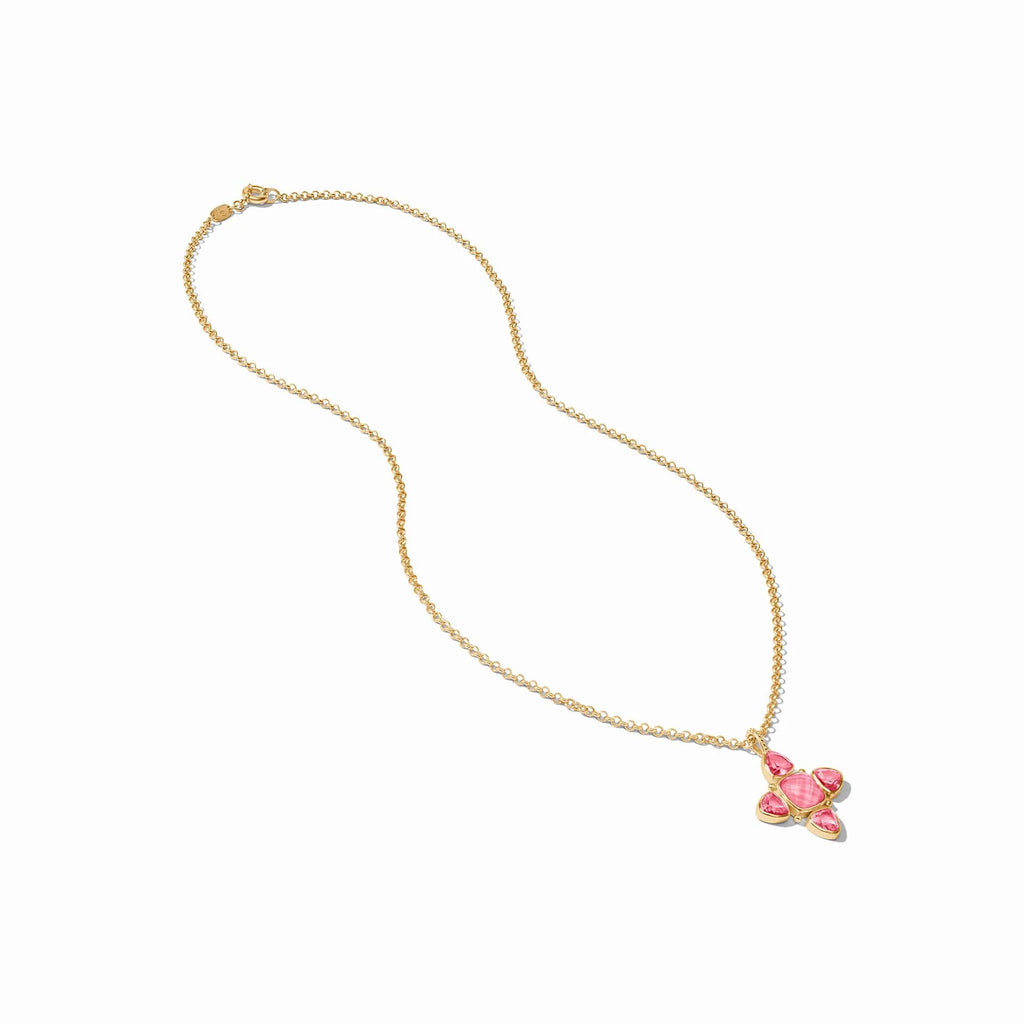 Julie Vos Aquitaine Pendant in Iridescent Peony Pink