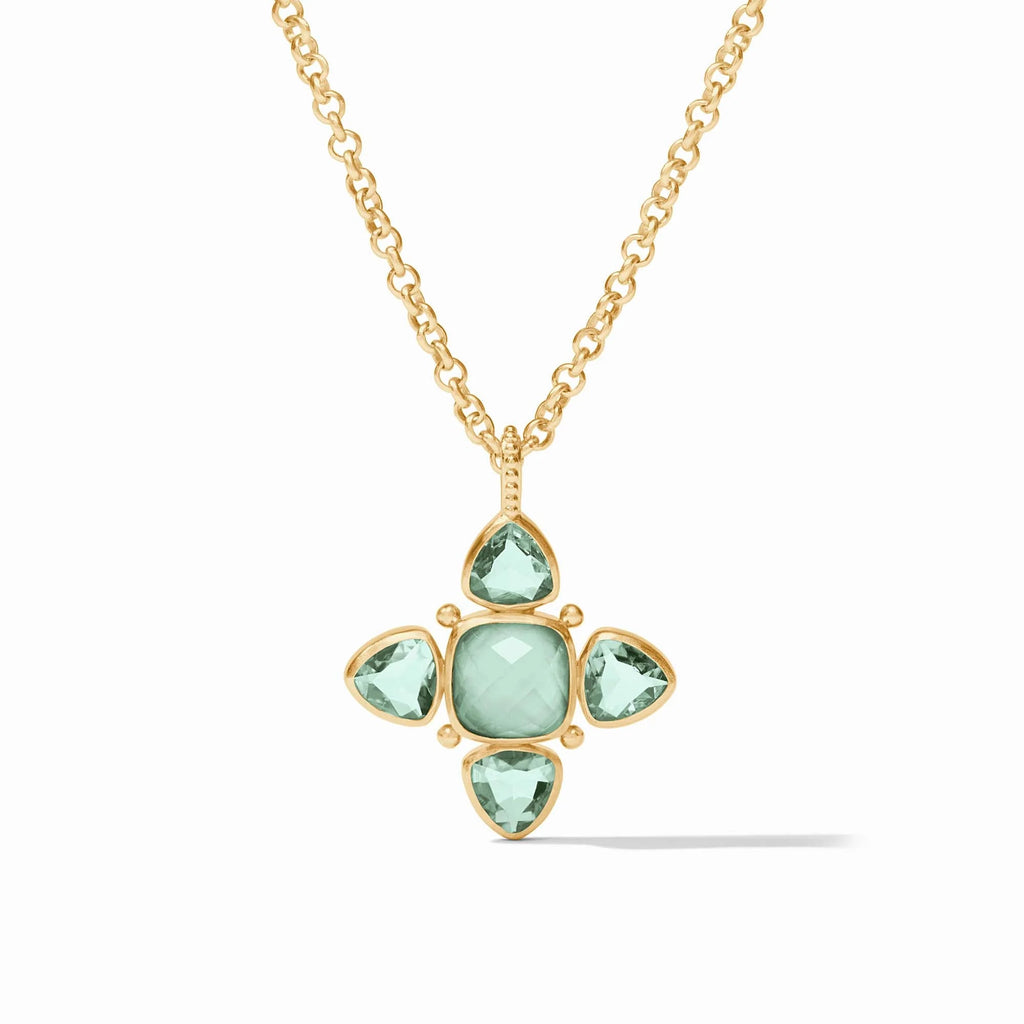 Julie Vos Aquitaine Pendant in Iridescent Aquamarine Blue