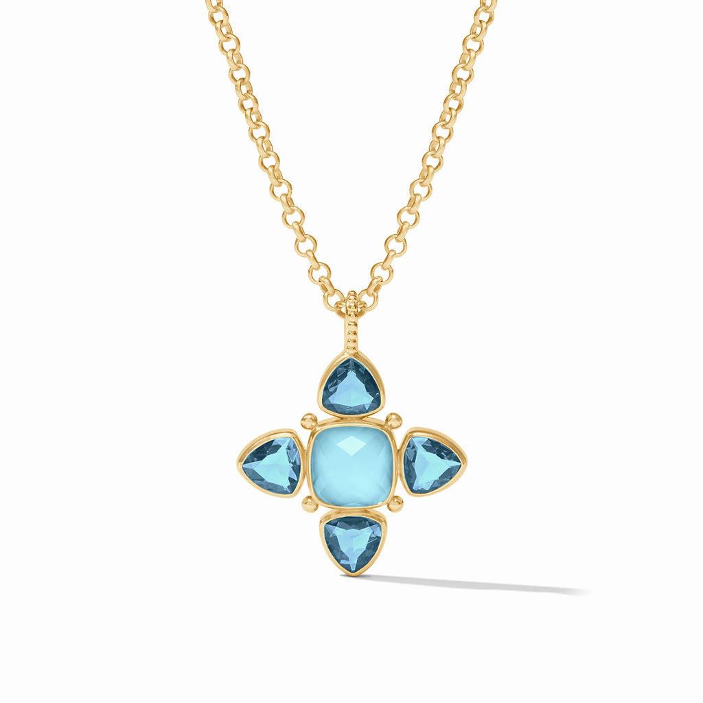 Julie Vos Aquitaine Pendant in Iridescent Capri Blue