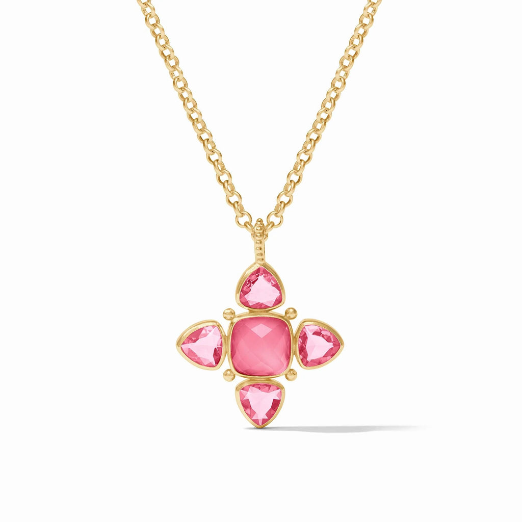 Julie Vos Aquitaine Pendant in Iridescent Peony Pink