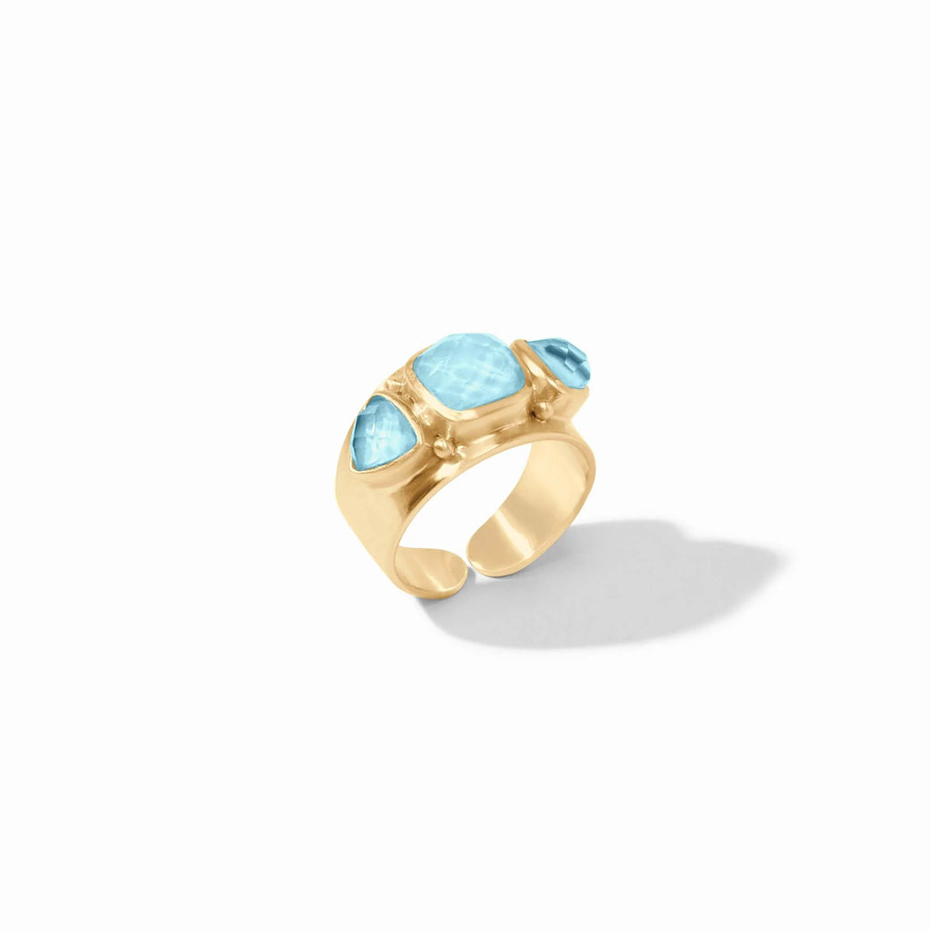 Julie Vos Aquitaine Ring in Iridescent Capri Blue