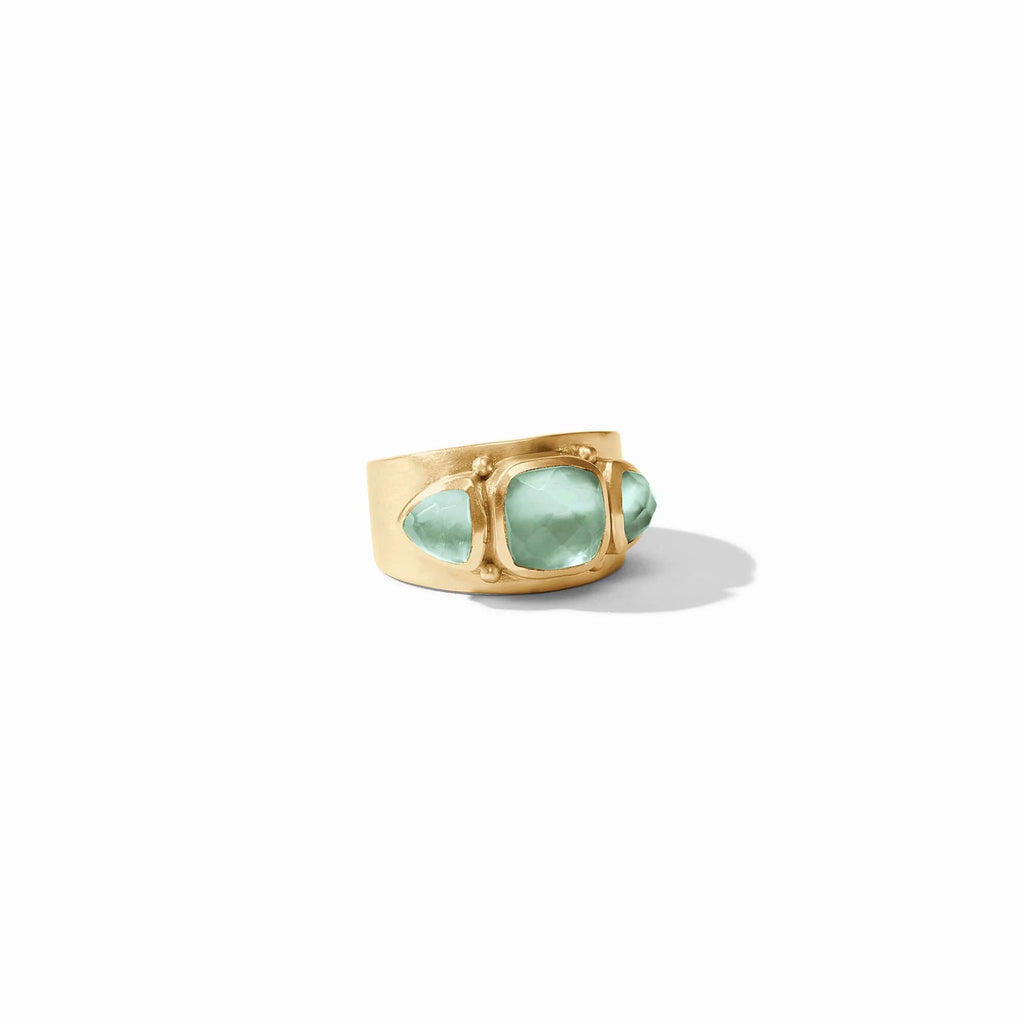 Julie Vos Aquitaine Ring in Iridescent Aquamarine Blue